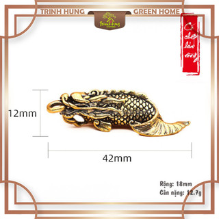Cá chép hóa rồng 02 chất liệu đồng thau TD35
