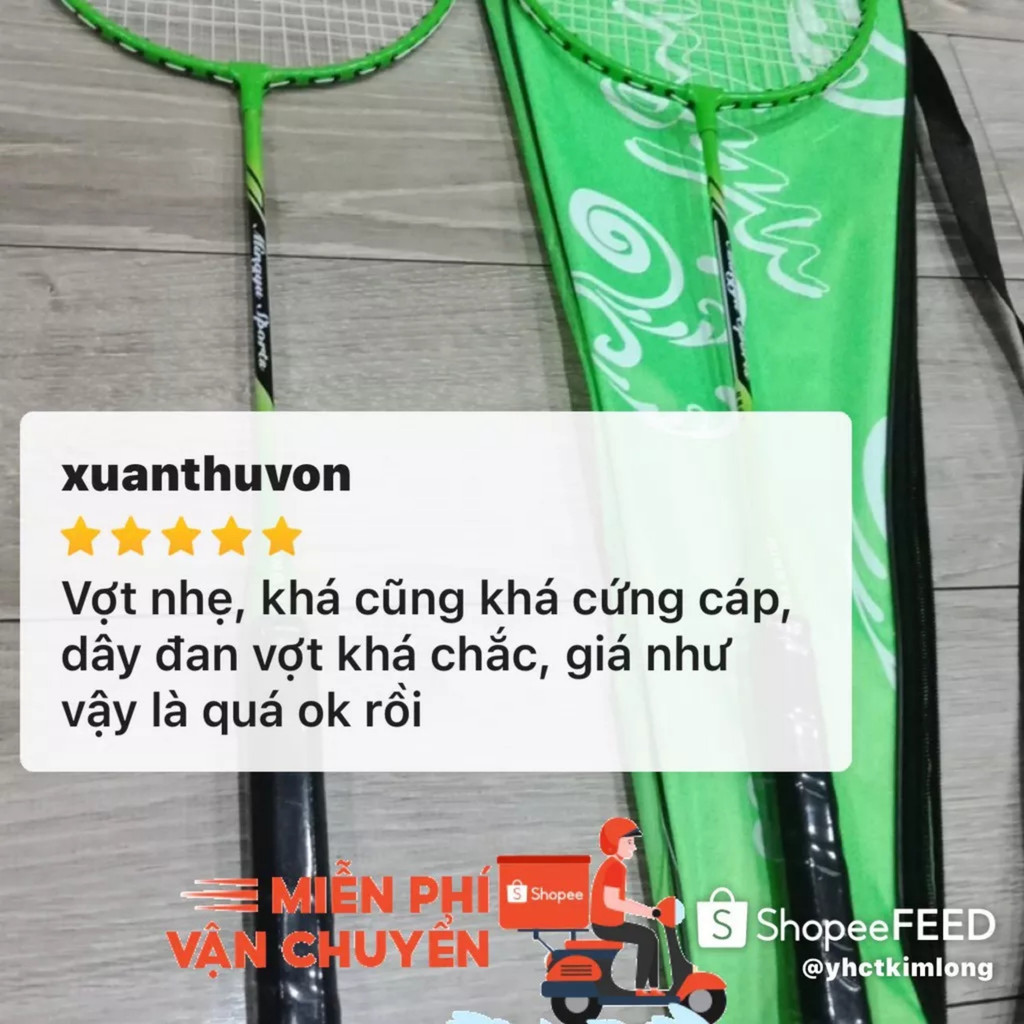 Vợt Cầu Lông Giá Rẻ Tặng 2 Trái Cầu Kèm Bao Vợt có bảo hành