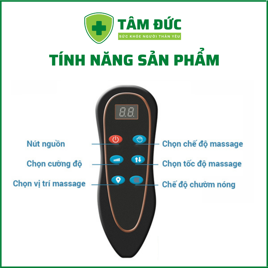 Đệm massage toàn thân đa điểm rung MAT-C86 hồng ngoại cao cấp, nêm mát xa toàn thân xoa bóp giảm đau mỏi vai gáy