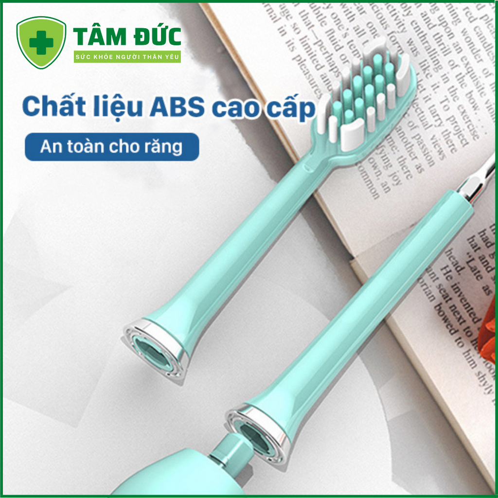 Máy lấy cao răng tại nhà 2 trong 1 kèm bàn chải điện sạc không dây, máy cạo cao răng đa năng HB75