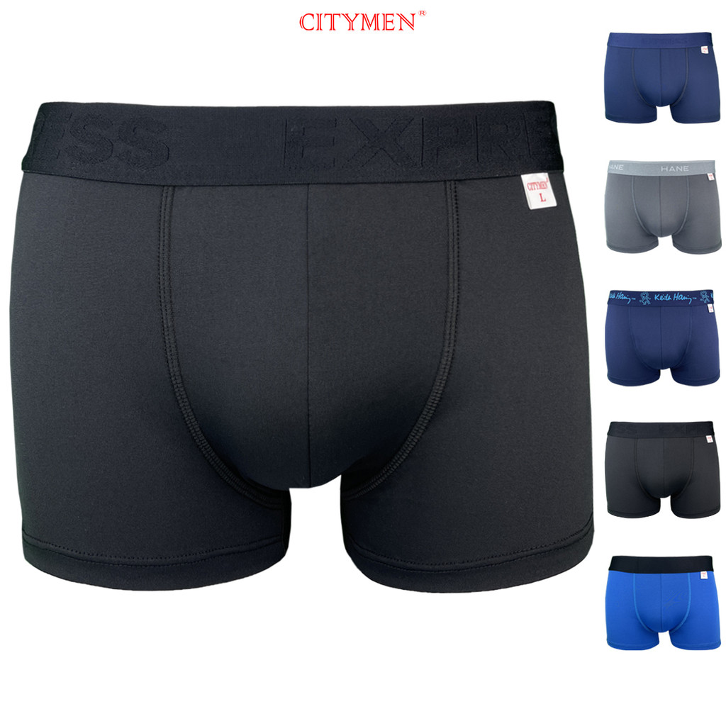 Combo 4 Quần Lót Nam Boxer Nhiều Lưng Hiệu CITYMEN Vải Thun Lạnh Co Dãn 4 Chiều Cao Cấp, Sịp Nam - CTSP-MULTIBL