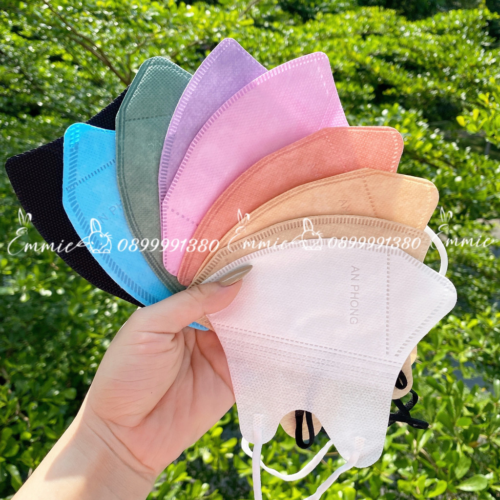 (Thùng 1000 Cái)Cái Khẩu Trang 5D AN PHONG  CAREION Mask Kháng Khuẩn, Chống Nắng Đủ Màu