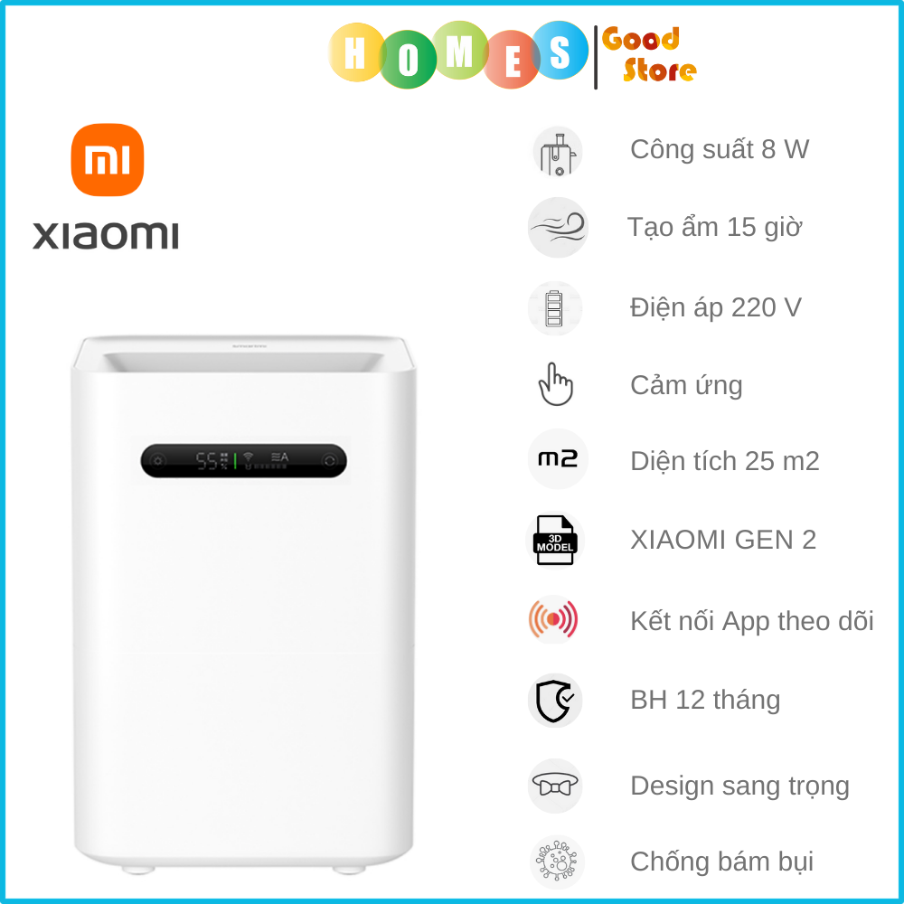 Máy Tạo Ẩm Xiaomi, Máy Tạo Độ Ẩm Thông Minh Smartmi Gen 2 - Khử Trùng Nước, Không Phun Sương - Bản Quốc Tế