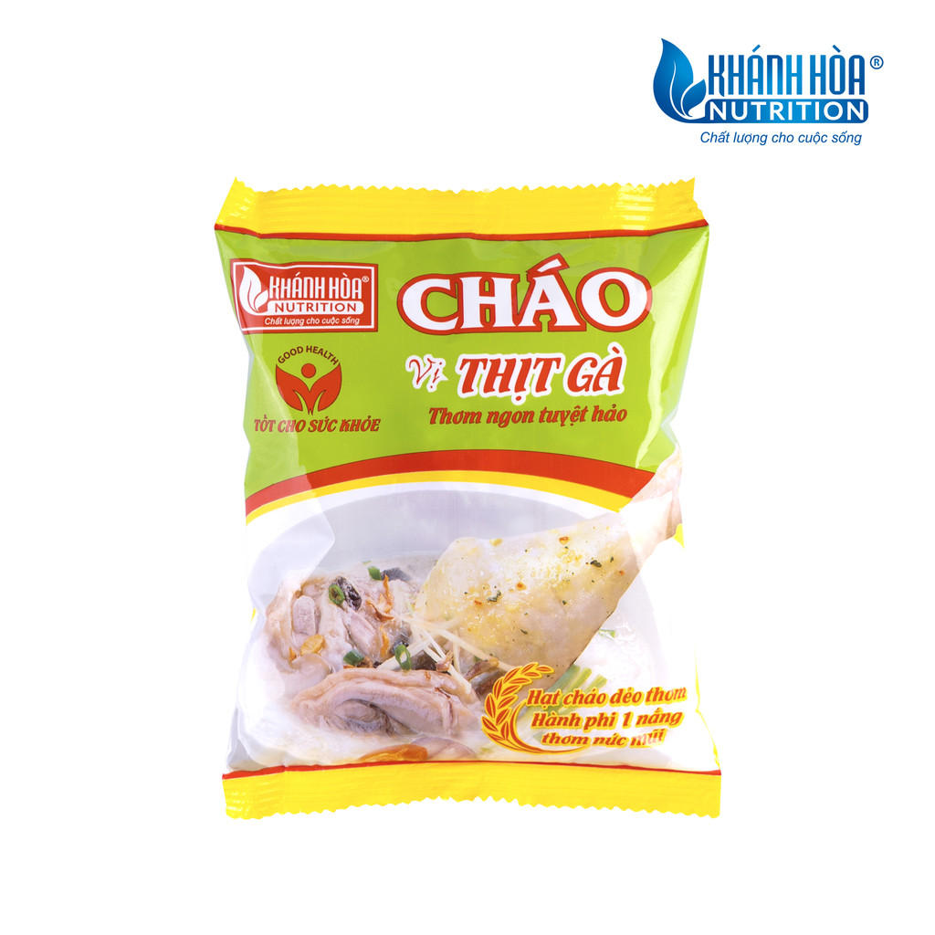 Cháo Ăn Liền Cao Cấp - Khánh Hòa Nutrition - Vị Thịt Bằm/Vị Thịt Gà Gói 50G