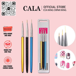 Bộ cọ nét 3 cây - set cọ nét vẽ nail - cọ nét mảnh, cọ râu