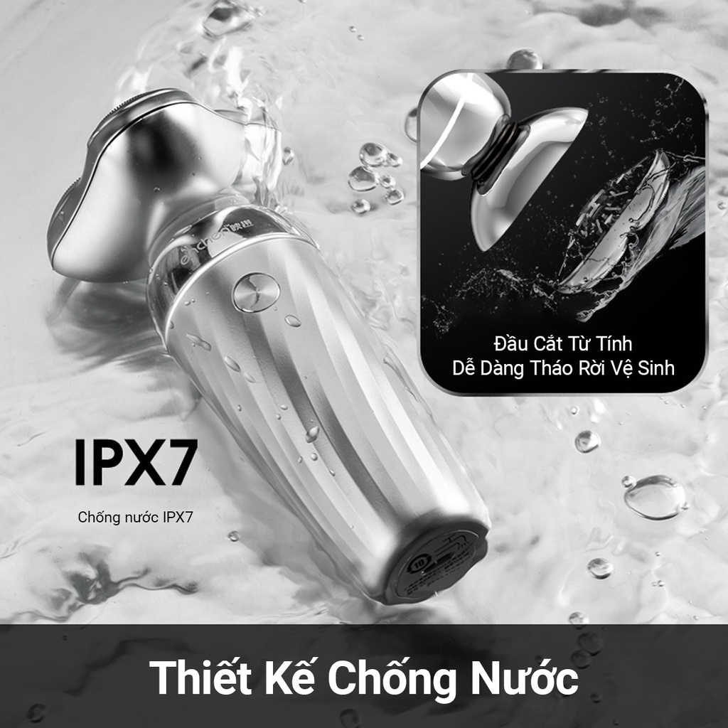 Máy cạo râu Xiaomi Enchen X7, lưỡi cắt 360 độ cạo sạch hơn, chống nước ipx7