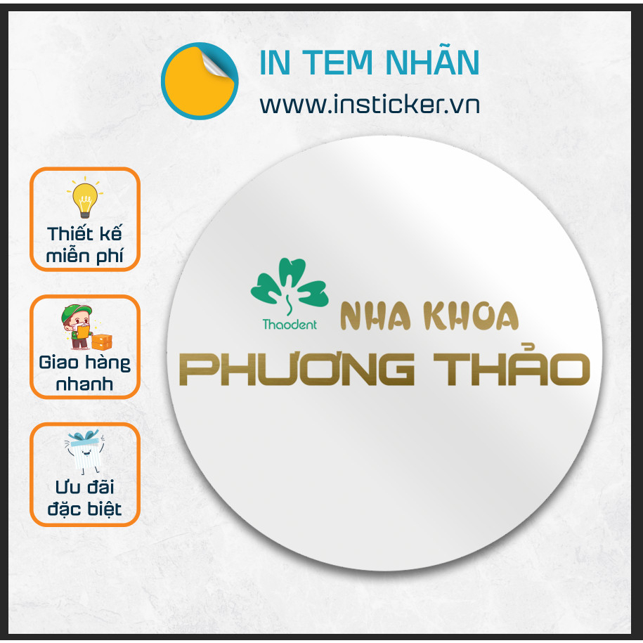 In tem nhãn Decal nhựa sữa, thiết kế theo yêu cầu