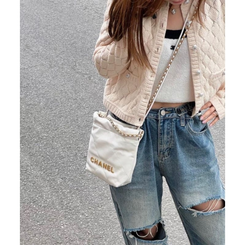 Túi xách nữ C.N da mềm tag vàng - 3 màu (đen, trắng, bạc) kèm dây da siêu đẹp fullbox vip