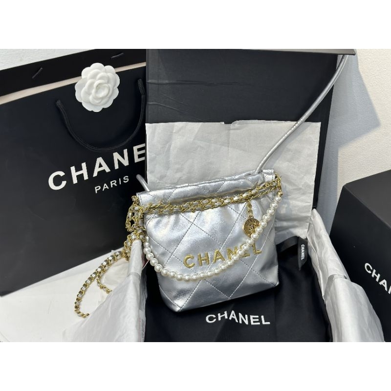 Túi xách nữ C.N da mềm tag vàng - 3 màu (đen, trắng, bạc) kèm dây da siêu đẹp fullbox vip