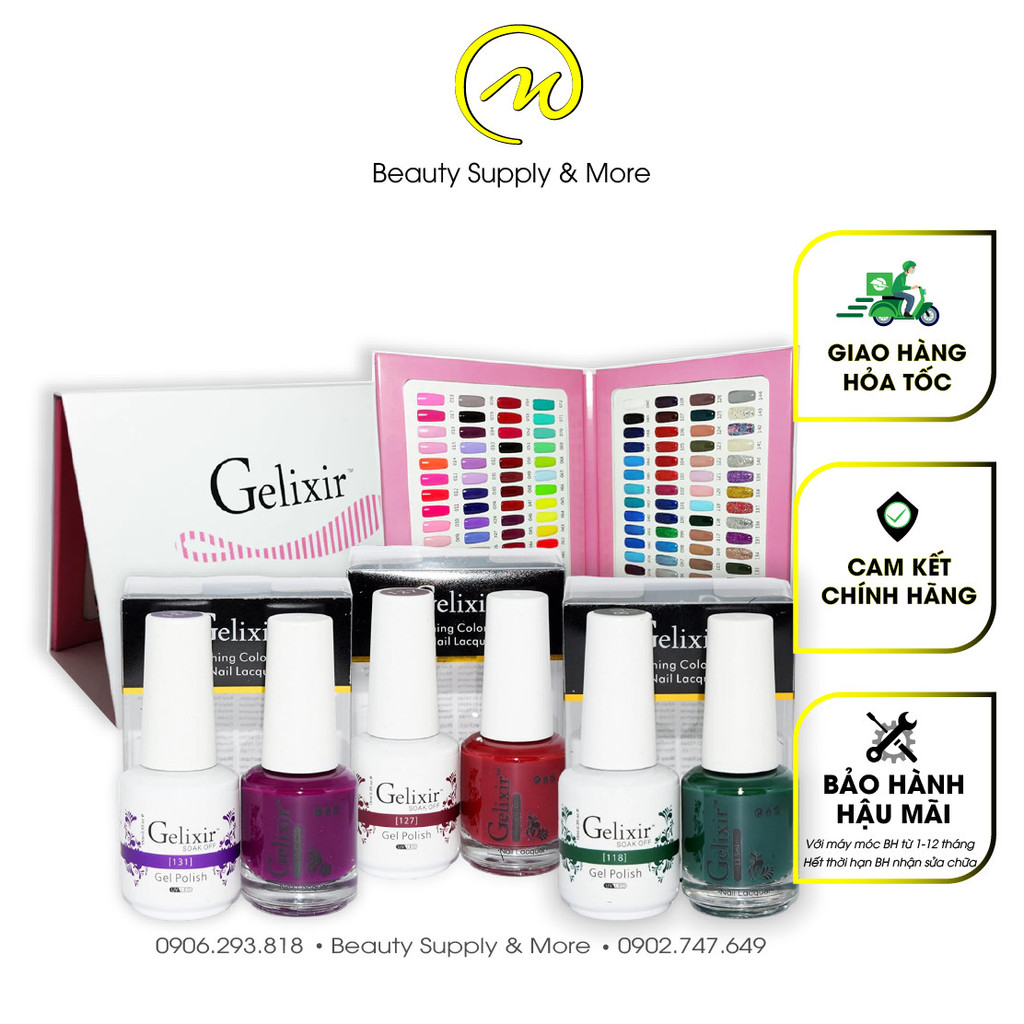 Sơn Gelixir Mỹ 🇺🇸 (Set sơn gồm 1 thường và 1 sơn gel)