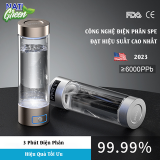 Máy tạo nước hydrogen cầm tay và hít khí hydrogen công nghệ spe mỹ 6000 ppb - na03