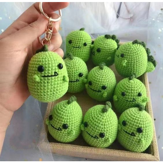 DIY Khủng Long Bằng Len - Set Làm Móc Khóa Amigurumi Khủng Long Quà Tặng Bạn Bè Người Yêu (có video hướng dẫn)