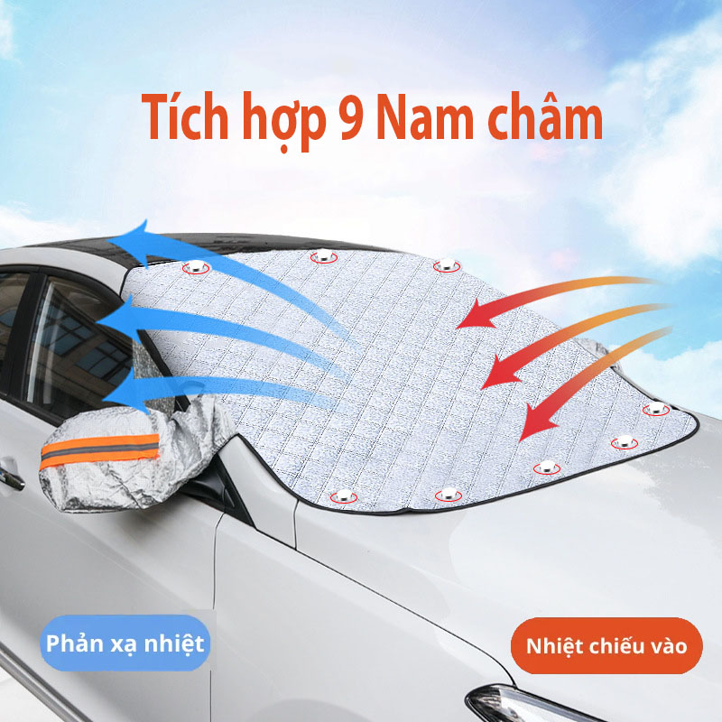 bạt phủ ô tô chống nắng mưa cho kính lái, tấm bạt che kính trước oto