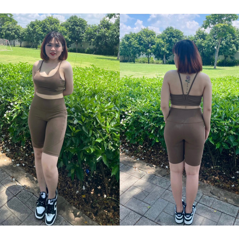 Set biker lở tập gym yoga 4 màu có size 90kg chất thun poly 2 da dày mịn co dãn 4 chiều và hút mồ hôi