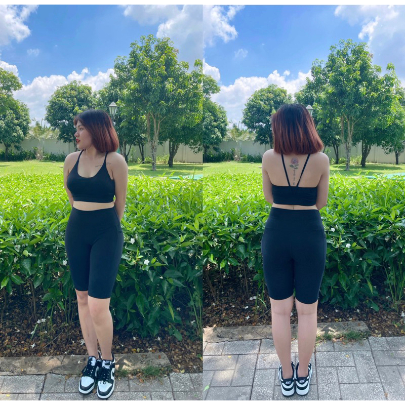 Set biker lở tập gym yoga 4 màu có size 90kg chất thun poly 2 da dày mịn co dãn 4 chiều và hút mồ hôi