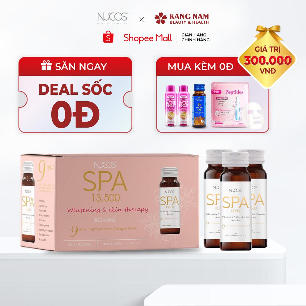 Nước Uống Collgen Nhật Bản 13500mg Nucos Spa 50ml/ chai [1 hộp 10 chai]