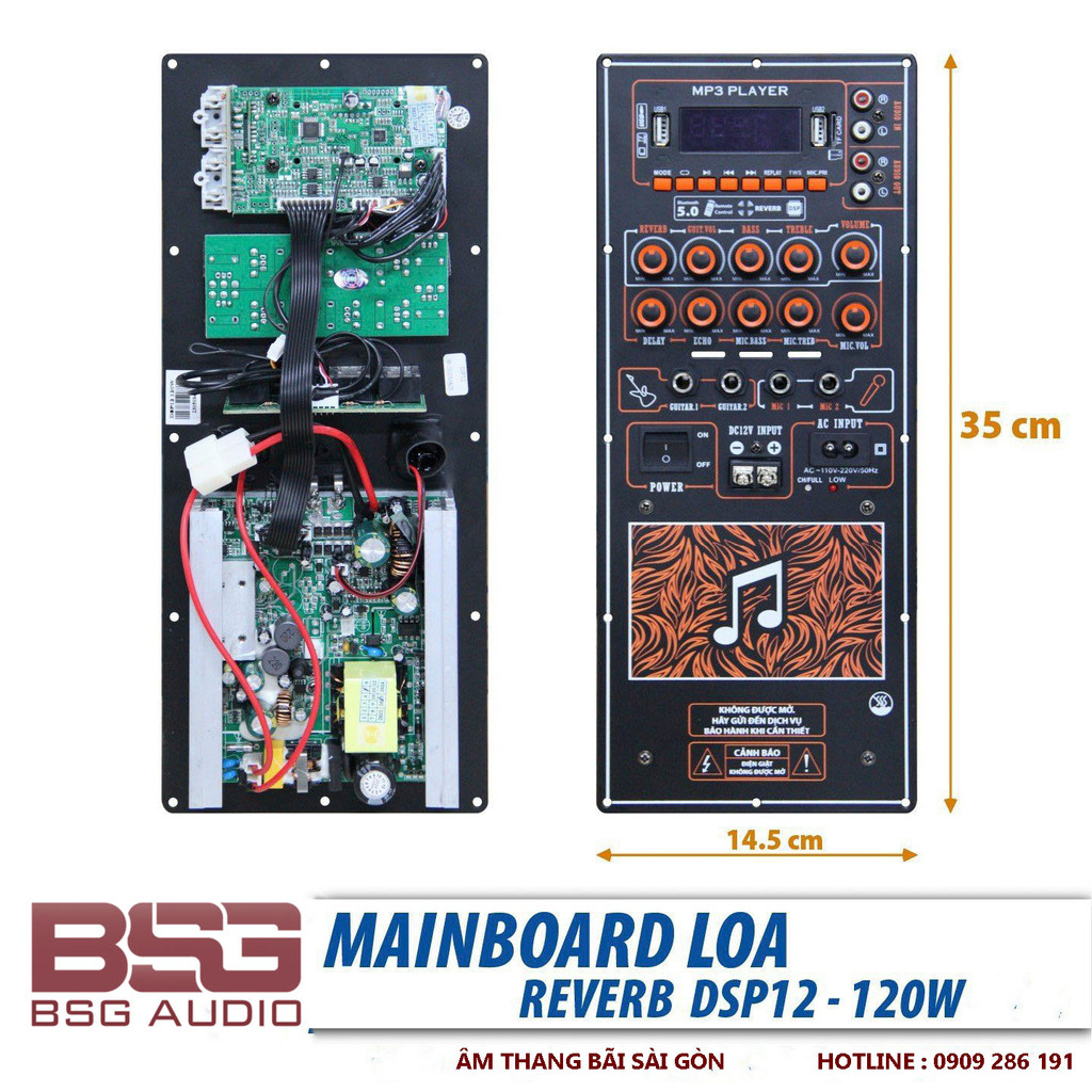 Mạch Loa Kéo DSP12 MẪU MỚI 2023 CÓ REVERB