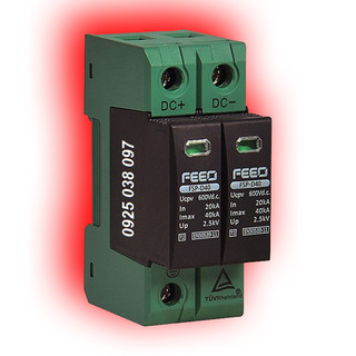 Cắt sét DC 2P 600VDC Feeo FSP-D40 - Thiết bị cắt sét lan truyền điện năng lượng mặt trời - Chống sét Solar