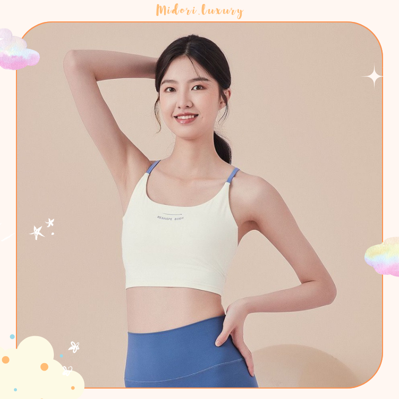Áo bra 2 dây thể thao Chất Su Mát có Mút Đệm Thời Trang Xuân Hè A044