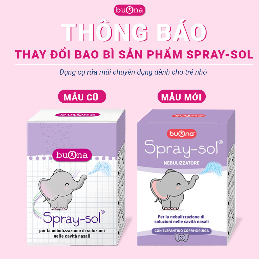 Dụng Cụ Xịt Rửa Mũi Chuyên Dụng Cho Trẻ Em Buona Spray - Sol