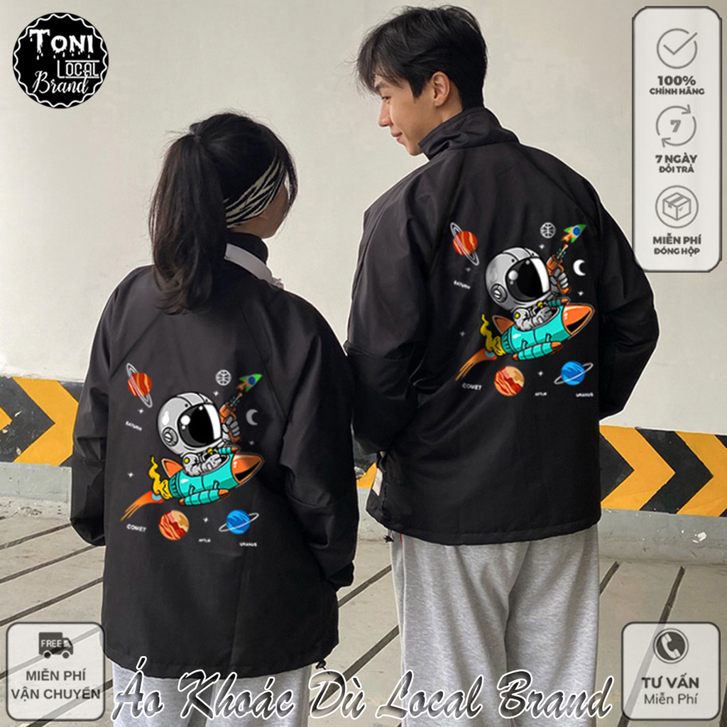 Áo Khoác Dù Local Brand ROCKET ASTRONAUT Jacket Mero 2 lớp dày form rộng Unisex cổ bẻ (D3020L - Kèm Video Ảnh Thật)