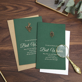 Thiệp Sinh Nhật Best Wishes Phong Cách Retro, Thiệp Cảm Ơn Trang Trí Hộp Quà Tặng Sinh Nhật SAHA