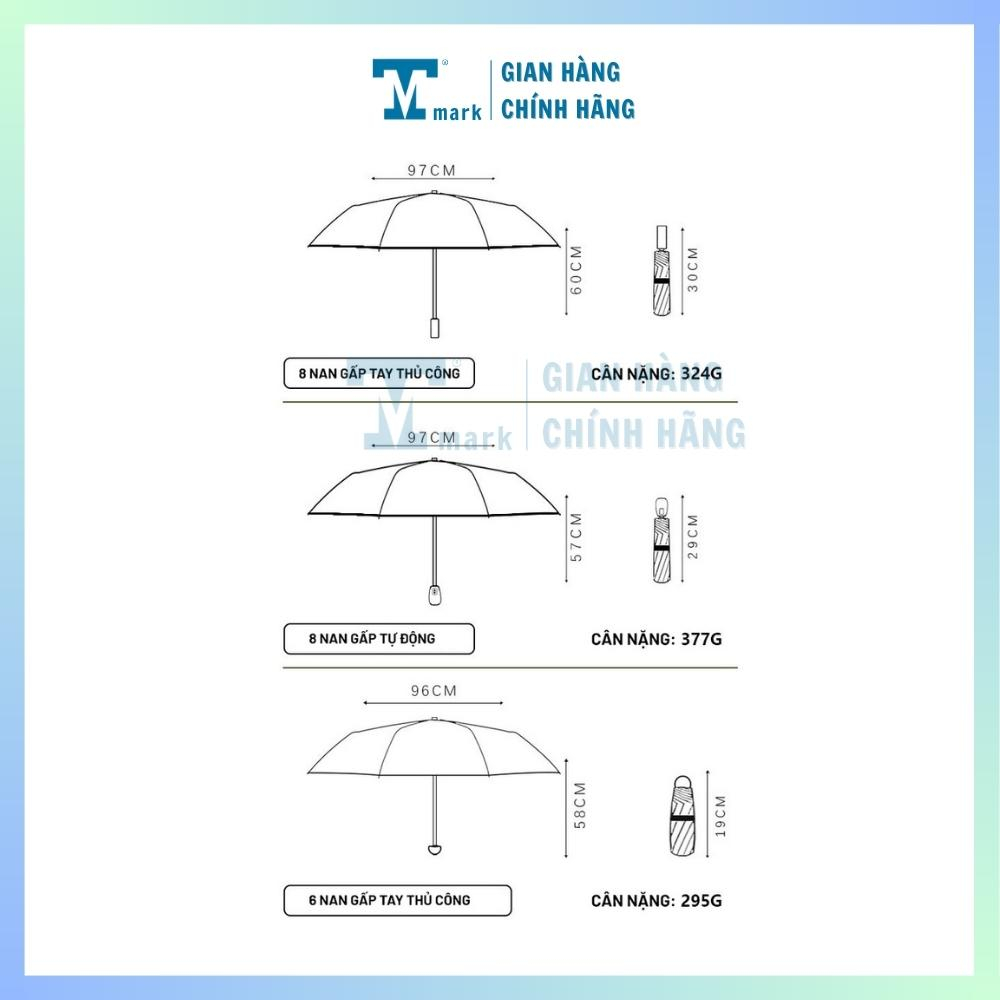 Ô Dù Chống Tia UV 3 Lớp Gấp Gọn Mini Tiện Lợi