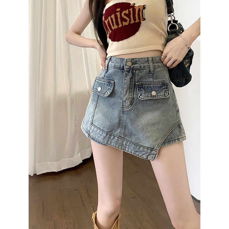 quần giả váy cho nữ chất liệu jean hàng quảng châu cao cấp