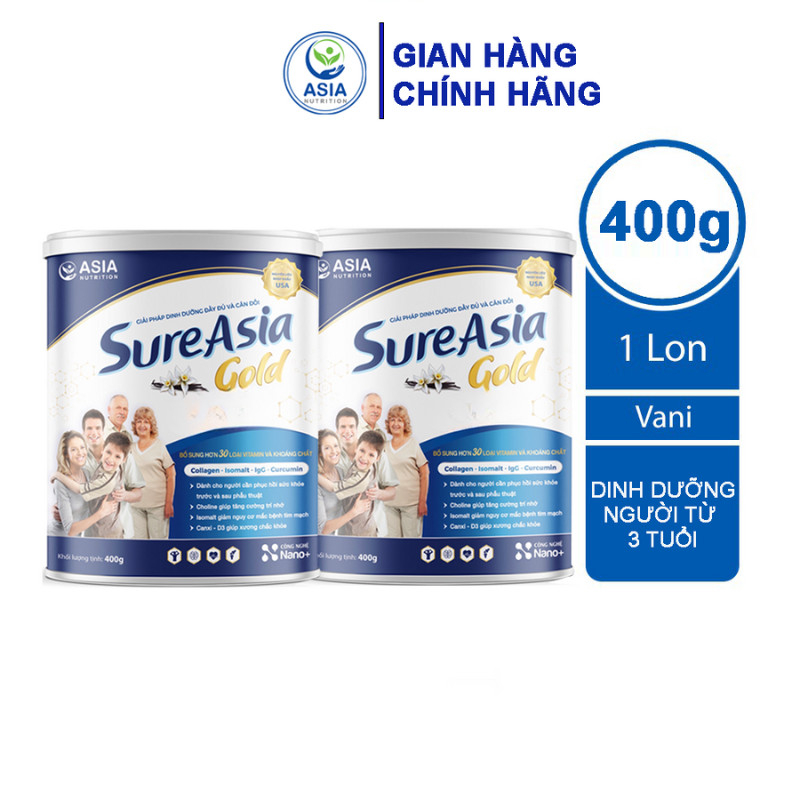 Sữa Sure Asia Gold - Sản phẩm chính hãng nguyên liệu nhập khẩu từ Hoa Kỳ