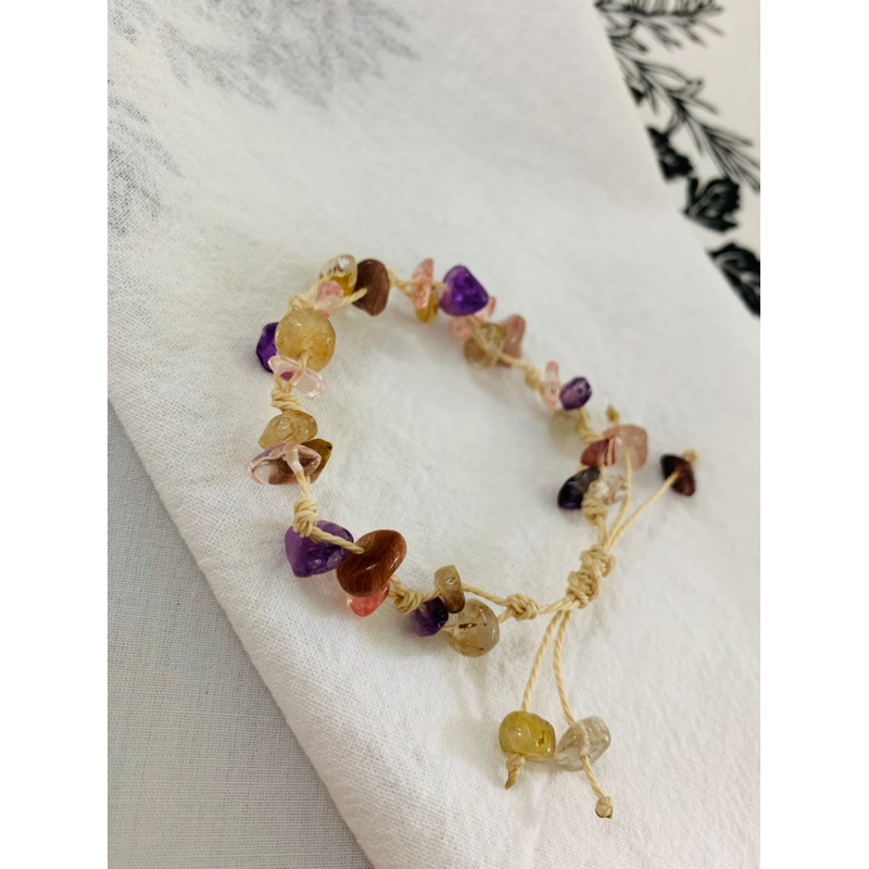 Vòng tay handmade đá năng lượng mix đá tuỳ chọn