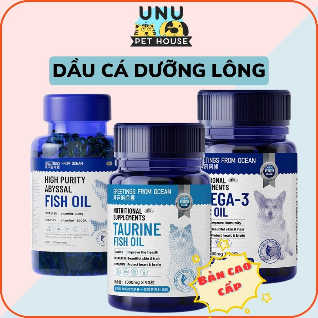 Dầu cá cho chó mèo bổ sung Omega 3 giúp dưỡng lông, giảm rụng lông cho chó mèo, tốt cho mắt và tim mạch – UNU Pet House