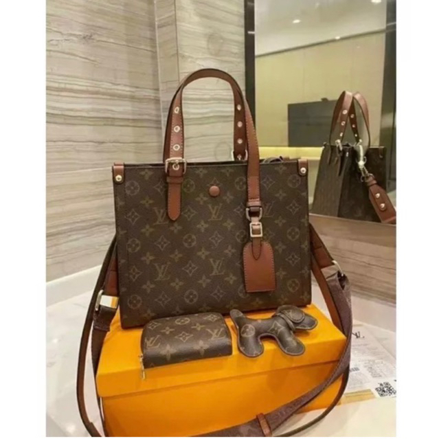 Túi Công Sở LV Nam Mữ Hàng Quảng Châu Fullbox bill Tặng Kèm Ví Và Cún Treo