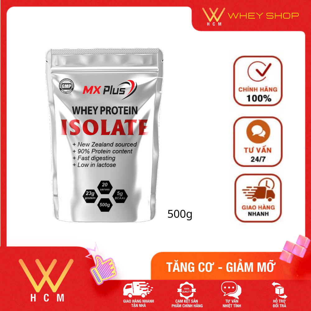 Whey Protein Isolate Mx Plus Tăng Cơ Giảm Mỡ (500g)