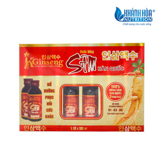 Hộp Quà Nước Hồng Sâm Hàn Quốc 6 Năm Tuổi Kginseng - Khánh Hòa Nutrition ( 6 lọ x 100ml )