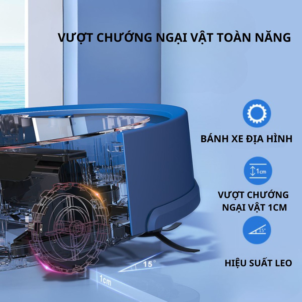 Robot hút bụi lau nhà tự động, Máy hút bụi thông minh,Điều khiển qua app, Chống rơi cầu thang, Hút được tóc bụi,to,nhỏ.. | BigBuy360 - bigbuy360.vn