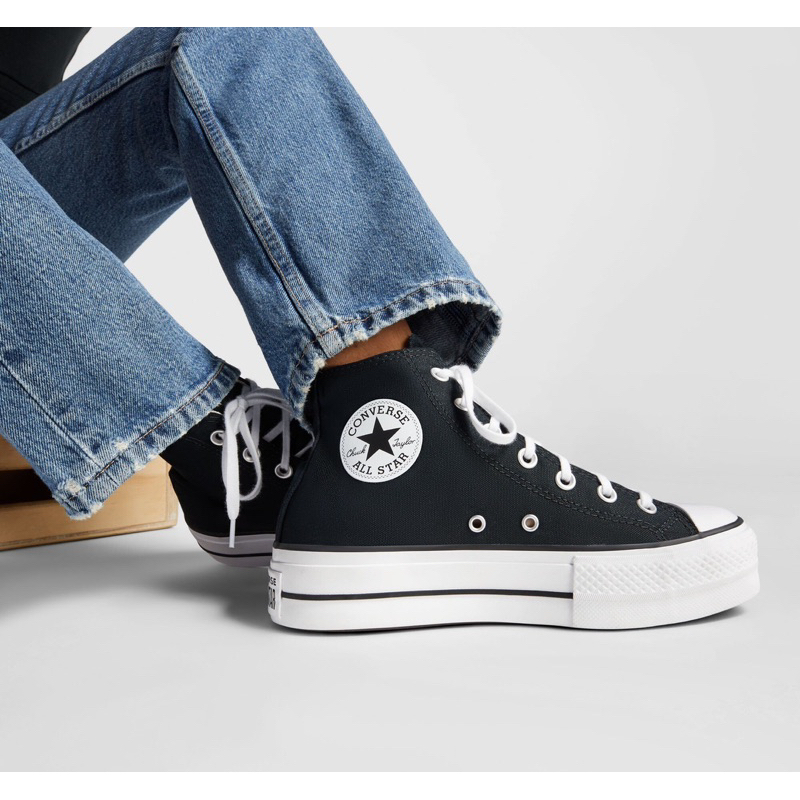 Chuck Canvas Platform Black High Giày Converse Thể Thao Đế Cao 560845C