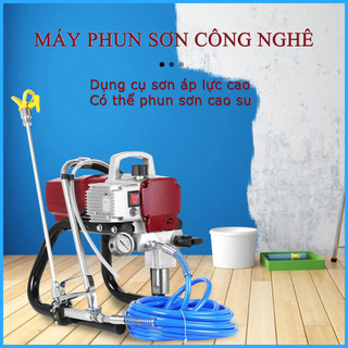 Máy phun sơn công nghiệp 1300w, súng phun sơn cầm tay thể phun được hầu hết các loại sơn
