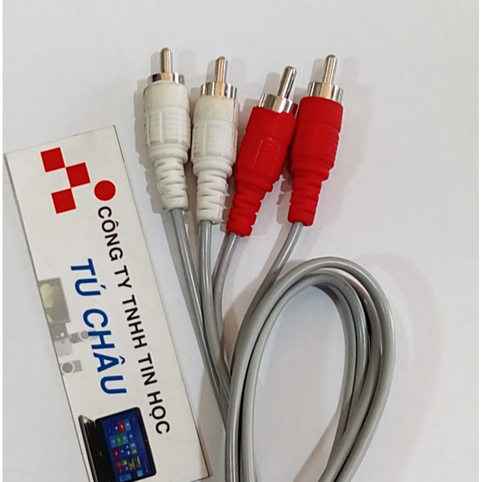 Cáp AV 4 đầu dài 1.5m / 3m / 5m (Nhựa cứng, đầu cắm xi mạ)