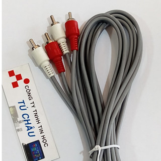 Cáp AV 4 đầu dài 1.5m / 3m / 5m (Nhựa cứng, đầu cắm xi mạ)