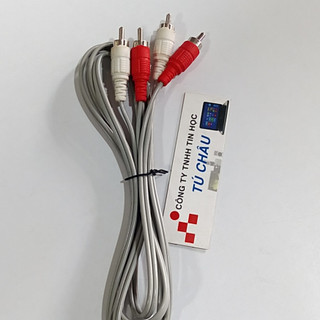 Cáp AV 4 đầu dài 1.5m / 3m / 5m (Nhựa cứng, đầu cắm xi mạ)