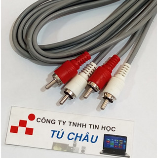 Cáp AV 4 đầu dài 1.5m / 3m / 5m (Nhựa cứng, đầu cắm xi mạ)