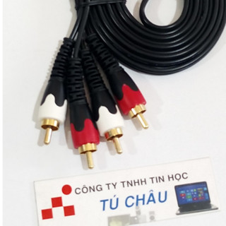 Cáp AV 4 đầu dài 1.5m / 3m / 5m (Nhựa cứng, đầu cắm xi mạ)