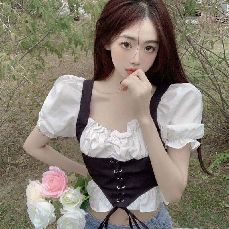 ẢNH THẬT ÁO KIỂU PHỐI RÚT DÂY LOLITA UN