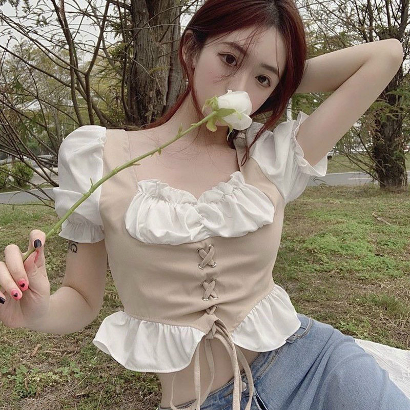 ẢNH THẬT ÁO KIỂU PHỐI RÚT DÂY LOLITA UN