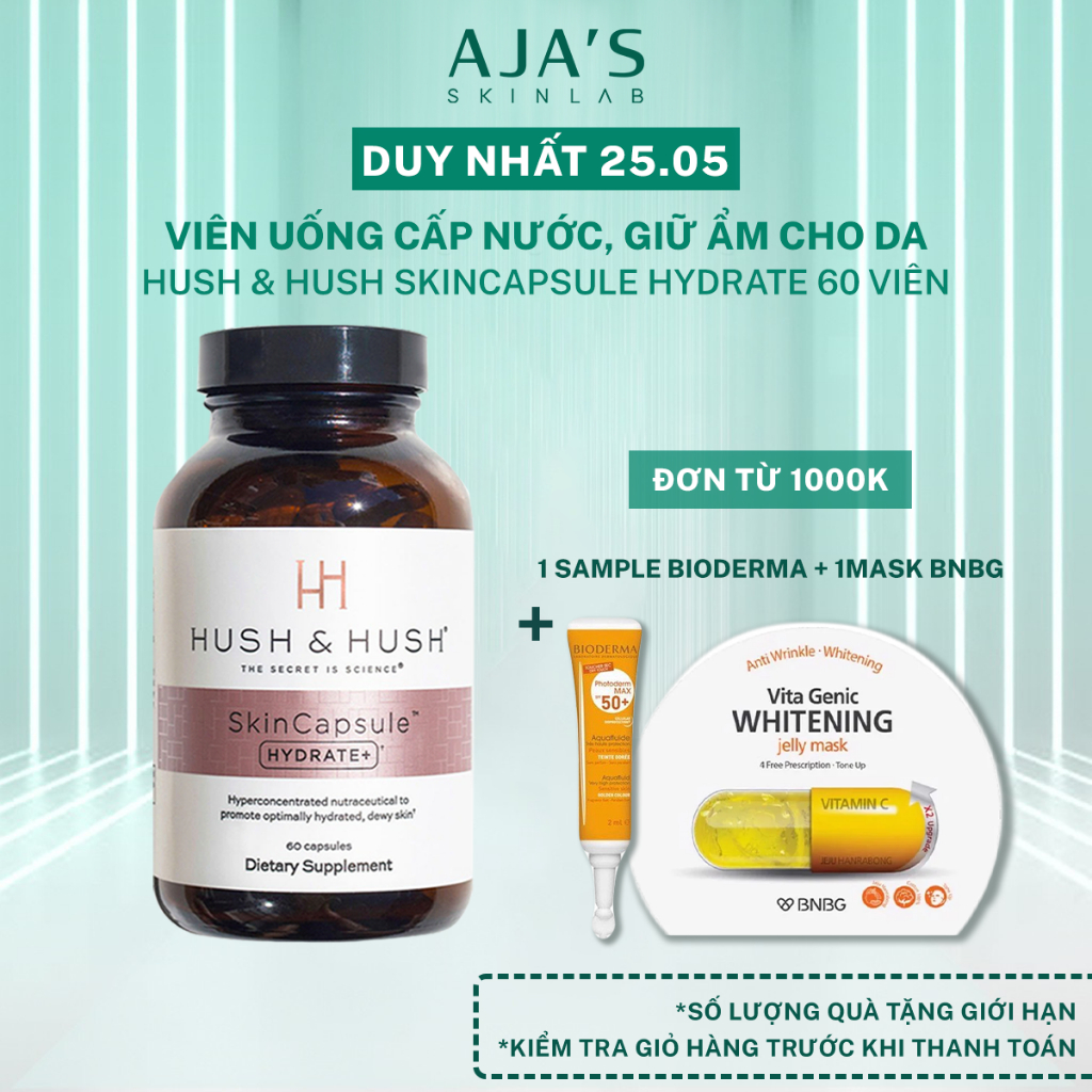 Viên uống cấp nước Image Skincare Hush & Hush Skincapsule Hydrate 60 viên - AJA'S SKINLAB