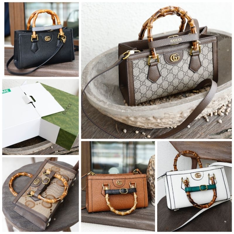 Túi nữ G.C quai trúc sz24cm xách tay sang chảnh kèm 2 quai box vip