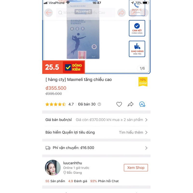 Maxmeli tăng chiều cao