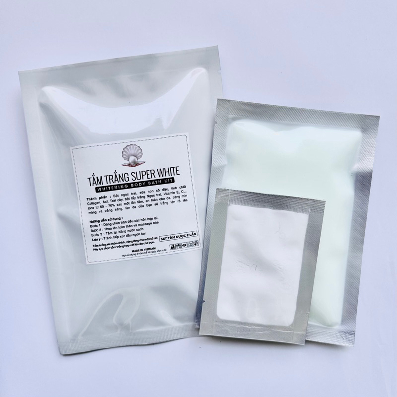 Tắm Trắng Super White Làm Sáng Mịn Da | Dùng Được 2 Lần Tắm