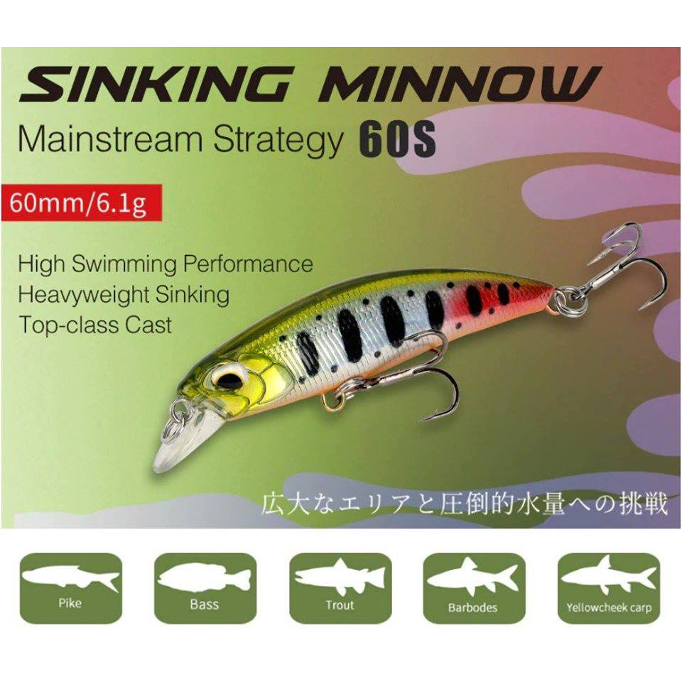 Mồi câu cá giả TSURINOYA DW67 nặng 6.1g Hita Lure