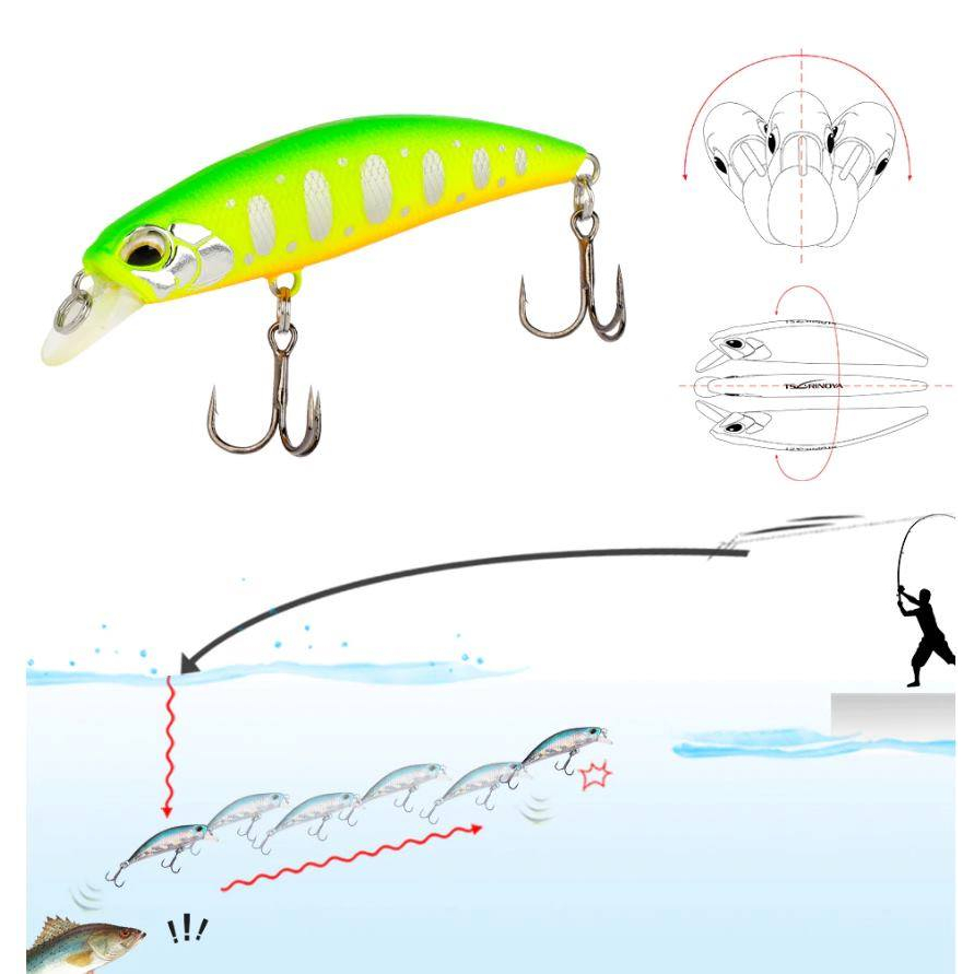 Mồi câu cá giả TSURINOYA DW67 nặng 6.1g Hita Lure